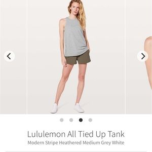 Lululemon all tied up tank like new size 6